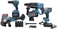 Set KIT 5 IN1 TASSELLATORE TRAPANO IMPULSI TRAPANO AVVITATORE 80V SMERIGLIATRICE